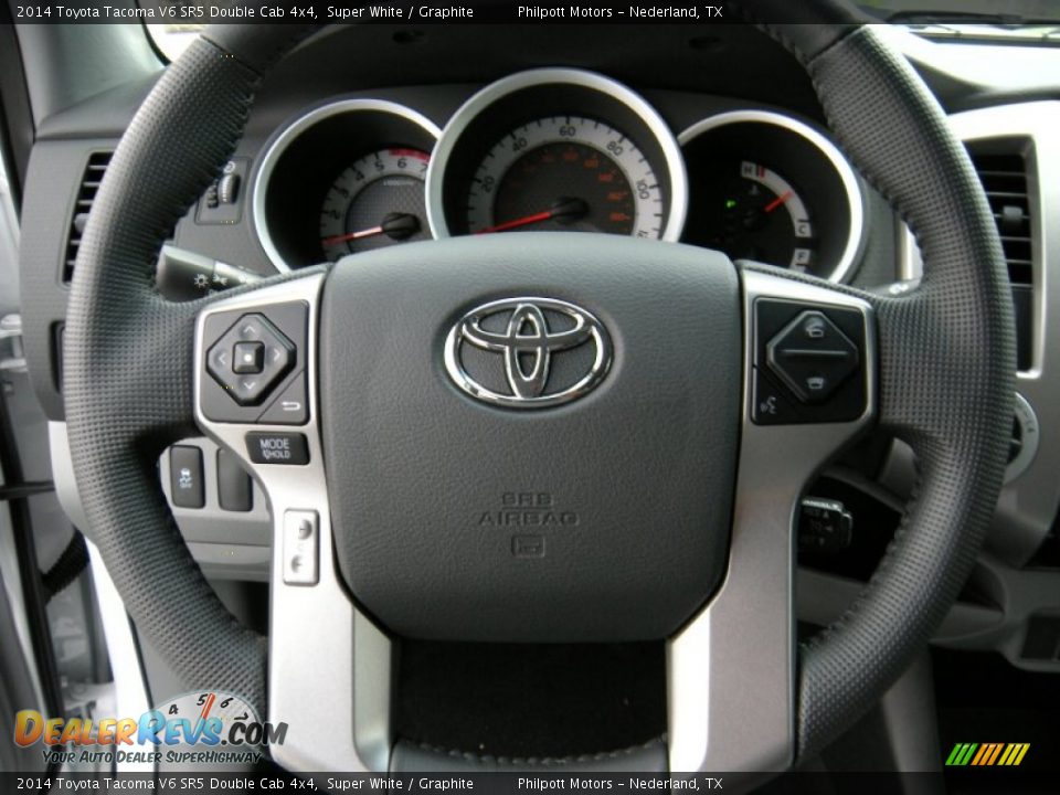 2014 Toyota Tacoma V6 SR5 Double Cab 4x4 Super White / Graphite Photo #31