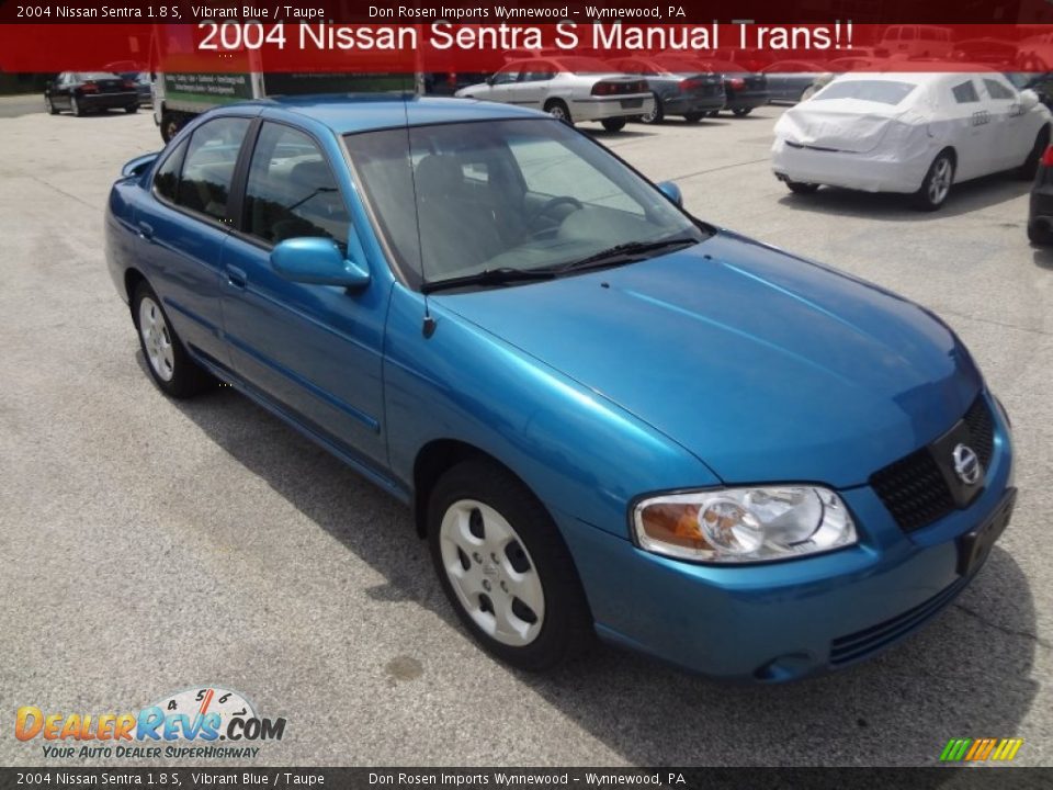 2004 Nissan Sentra 1.8 S Vibrant Blue / Taupe Photo #1
