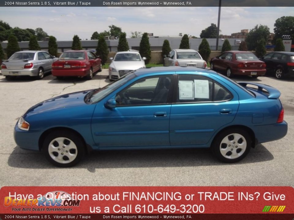 2004 Nissan Sentra 1.8 S Vibrant Blue / Taupe Photo #8