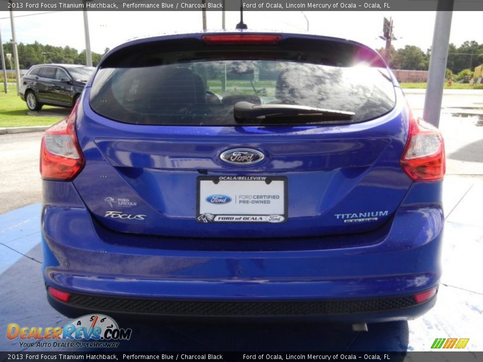 2013 Ford Focus Titanium Hatchback Performance Blue / Charcoal Black Photo #4