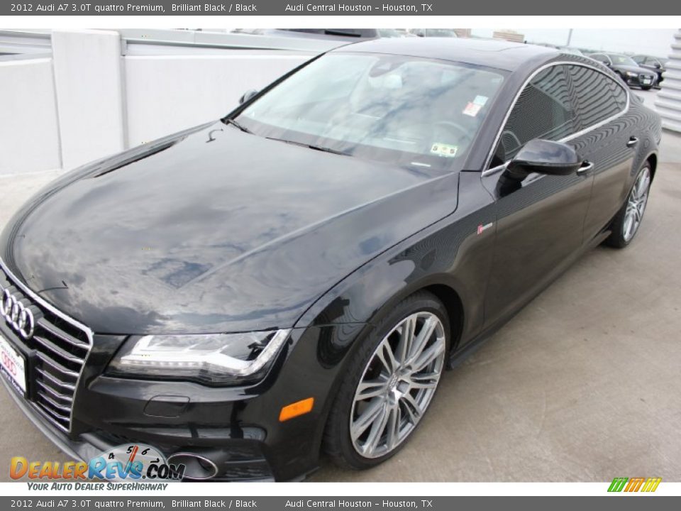 2012 Audi A7 3.0T quattro Premium Brilliant Black / Black Photo #3