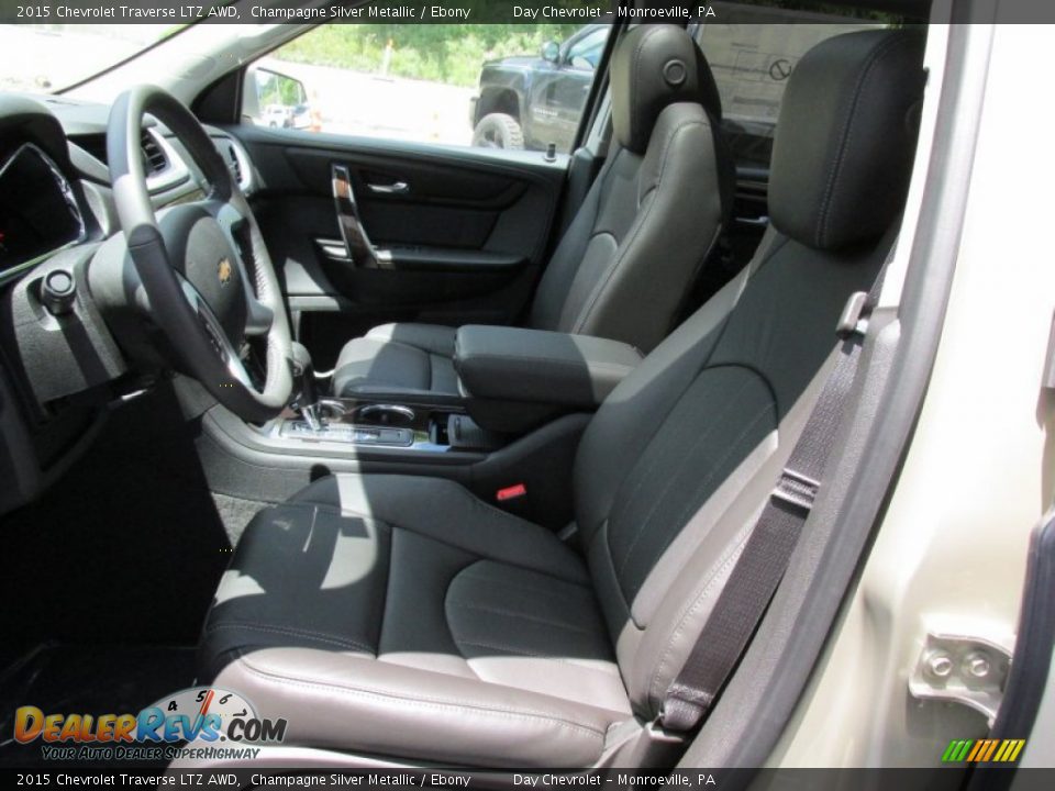 Ebony Interior - 2015 Chevrolet Traverse LTZ AWD Photo #13
