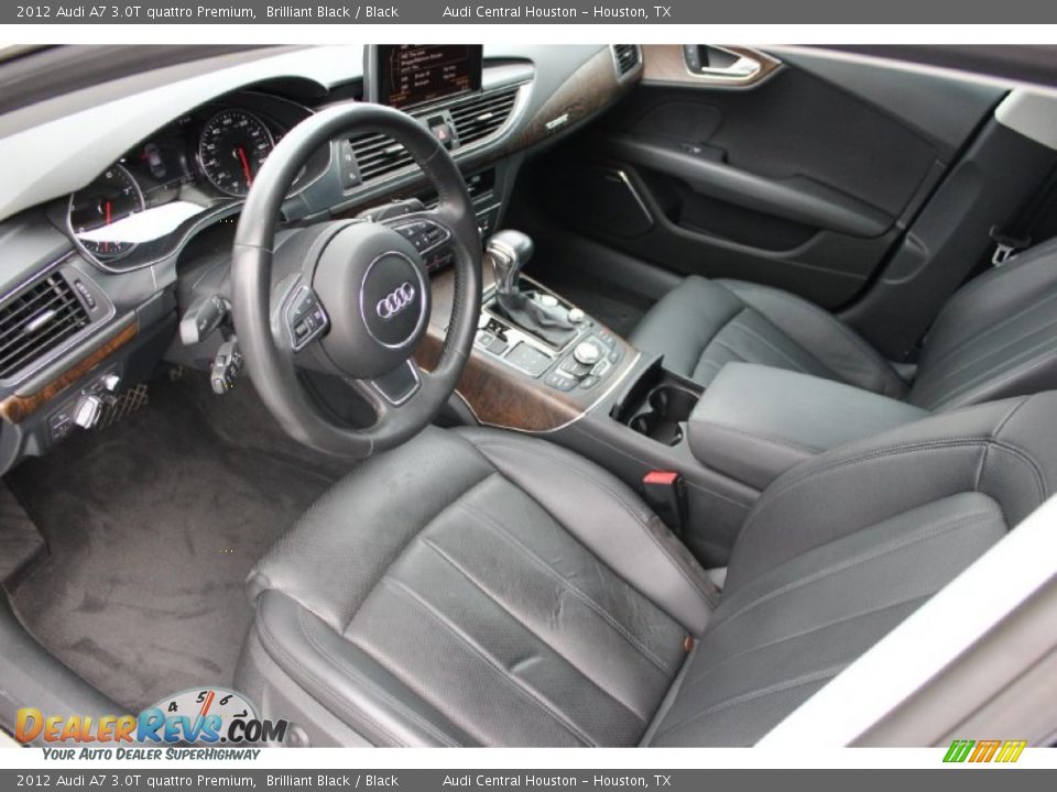 2012 Audi A7 3.0T quattro Premium Brilliant Black / Black Photo #17