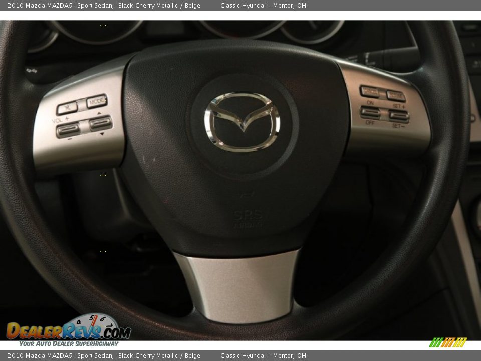 2010 Mazda MAZDA6 i Sport Sedan Black Cherry Metallic / Beige Photo #6