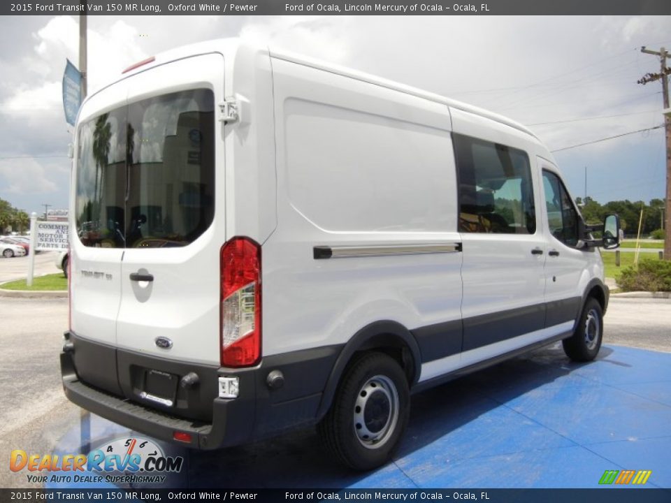 2015 Ford Transit Van 150 MR Long Oxford White / Pewter Photo #4