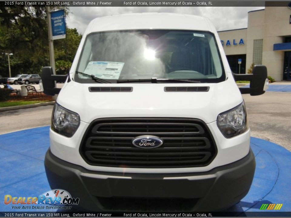 2015 Ford Transit Van 150 MR Long Oxford White / Pewter Photo #5