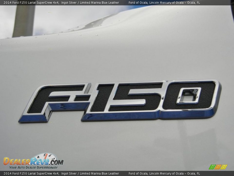 2014 Ford F150 Lariat SuperCrew 4x4 Ingot Silver / Limited Marina Blue Leather Photo #5