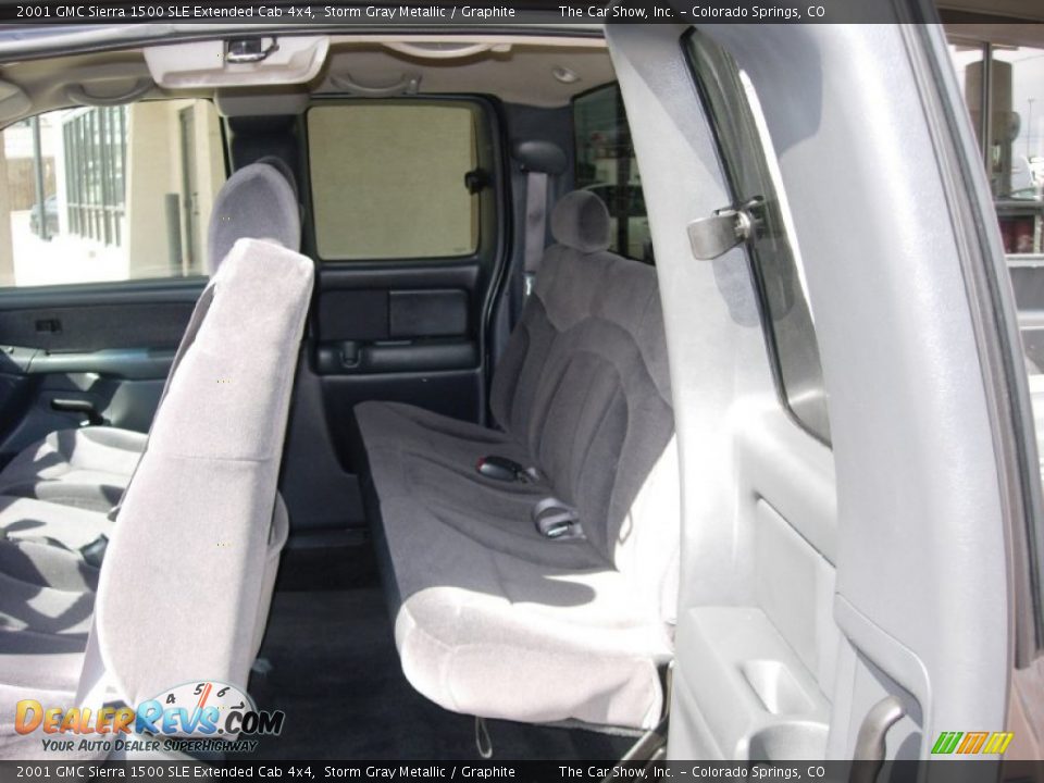 2001 GMC Sierra 1500 SLE Extended Cab 4x4 Storm Gray Metallic / Graphite Photo #5
