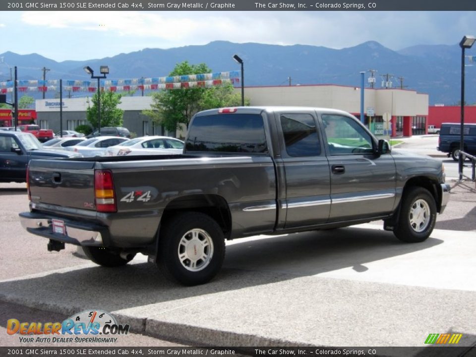 Storm Gray Metallic 2001 GMC Sierra 1500 SLE Extended Cab 4x4 Photo #12