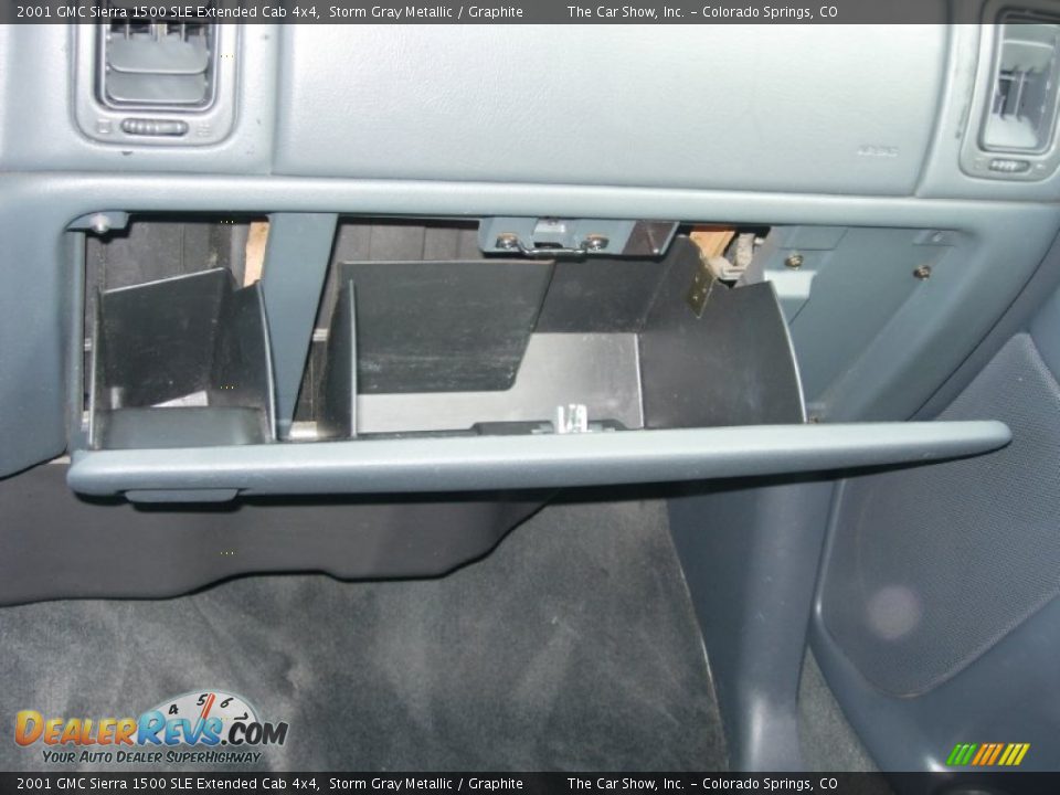 2001 GMC Sierra 1500 SLE Extended Cab 4x4 Storm Gray Metallic / Graphite Photo #16