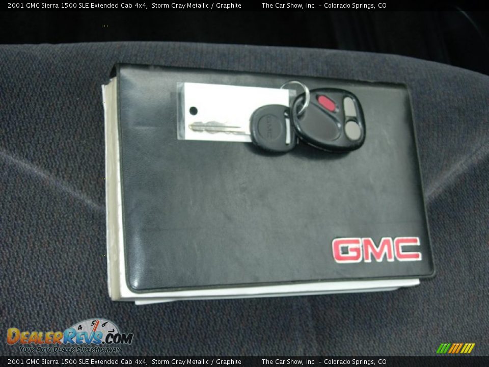 2001 GMC Sierra 1500 SLE Extended Cab 4x4 Storm Gray Metallic / Graphite Photo #17