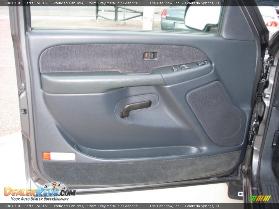 2001 GMC Sierra 1500 SLE Extended Cab 4x4 Storm Gray Metallic / Graphite Photo #18