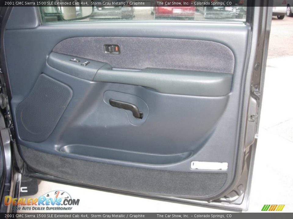 2001 GMC Sierra 1500 SLE Extended Cab 4x4 Storm Gray Metallic / Graphite Photo #21