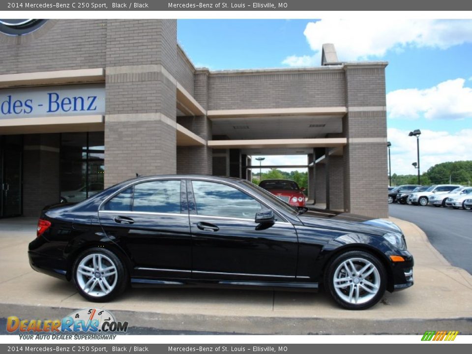 2014 Mercedes-Benz C 250 Sport Black / Black Photo #2