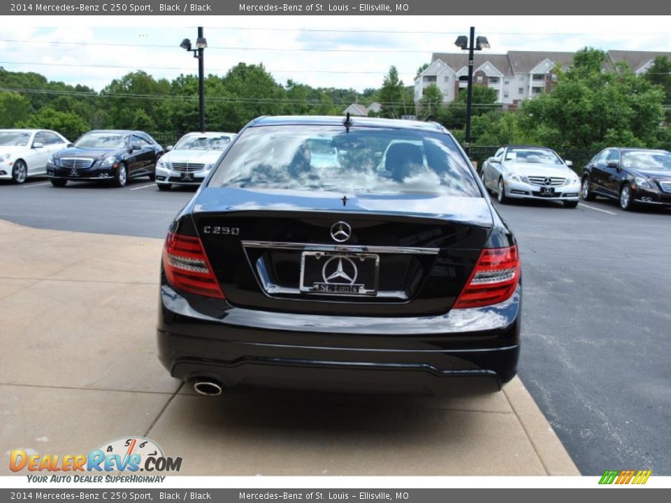 2014 Mercedes-Benz C 250 Sport Black / Black Photo #3