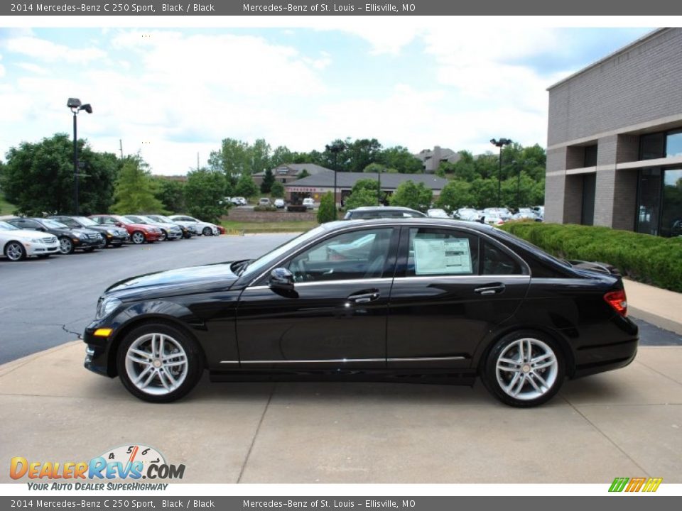 2014 Mercedes-Benz C 250 Sport Black / Black Photo #4