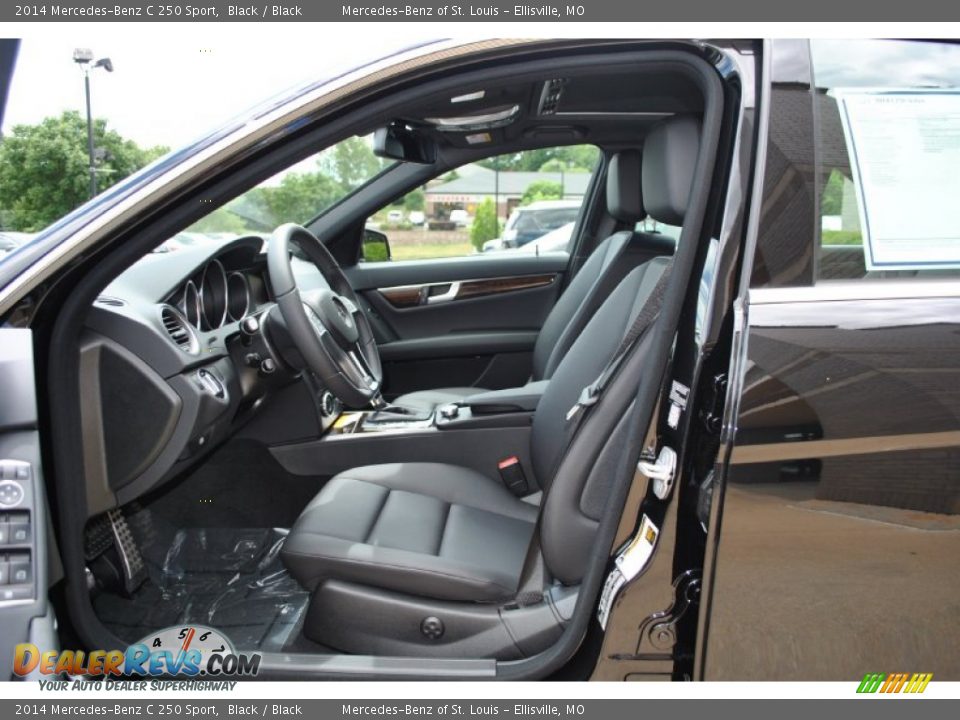2014 Mercedes-Benz C 250 Sport Black / Black Photo #5