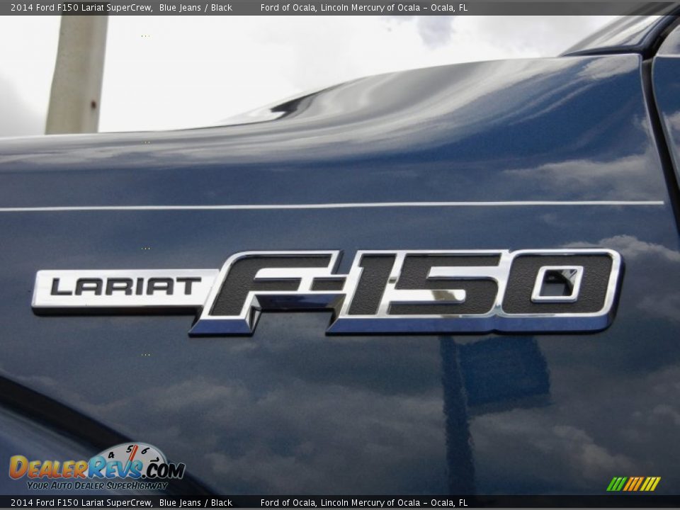 2014 Ford F150 Lariat SuperCrew Blue Jeans / Black Photo #5