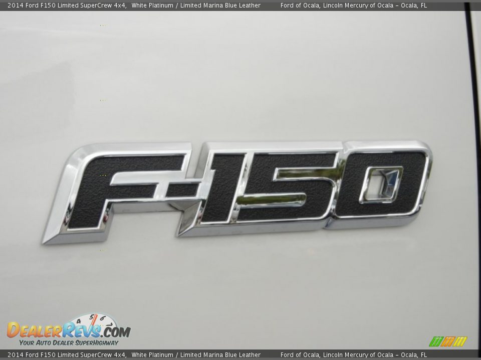 2014 Ford F150 Limited SuperCrew 4x4 White Platinum / Limited Marina Blue Leather Photo #5