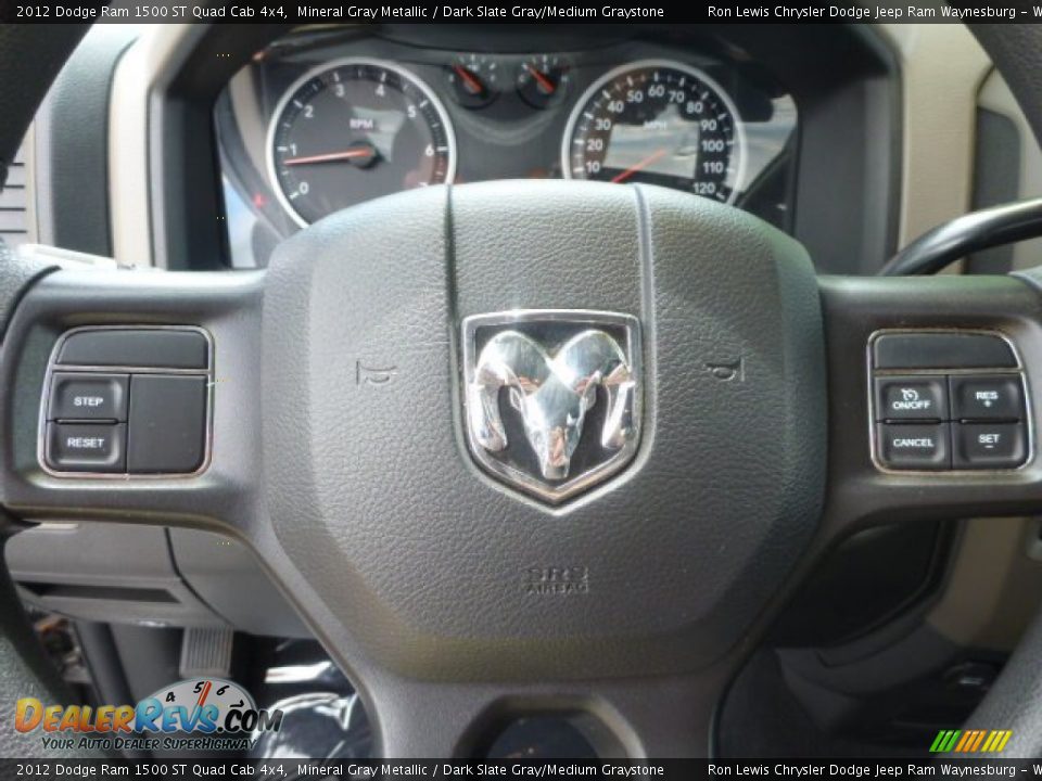 2012 Dodge Ram 1500 ST Quad Cab 4x4 Mineral Gray Metallic / Dark Slate Gray/Medium Graystone Photo #15