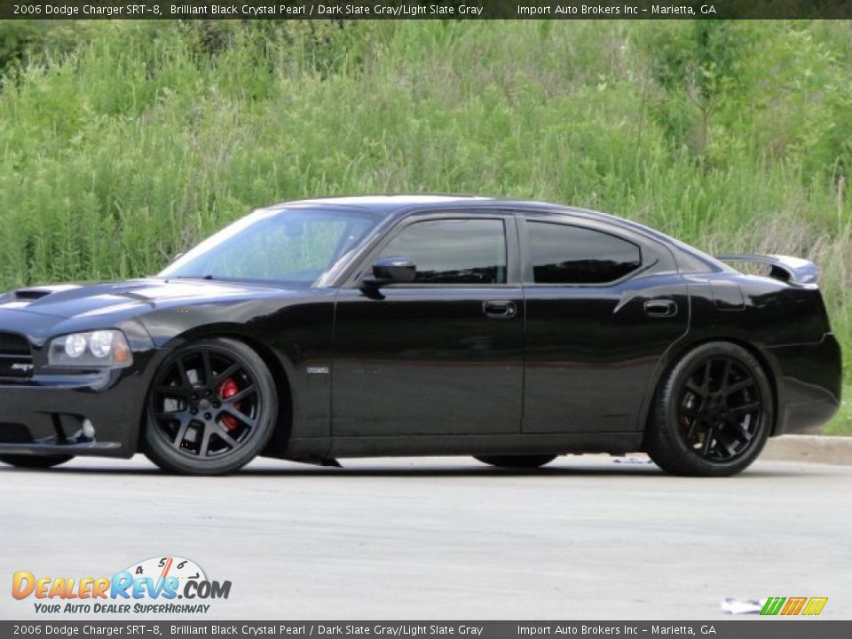 2006 Dodge Charger SRT-8 Brilliant Black Crystal Pearl / Dark Slate Gray/Light Slate Gray Photo #3