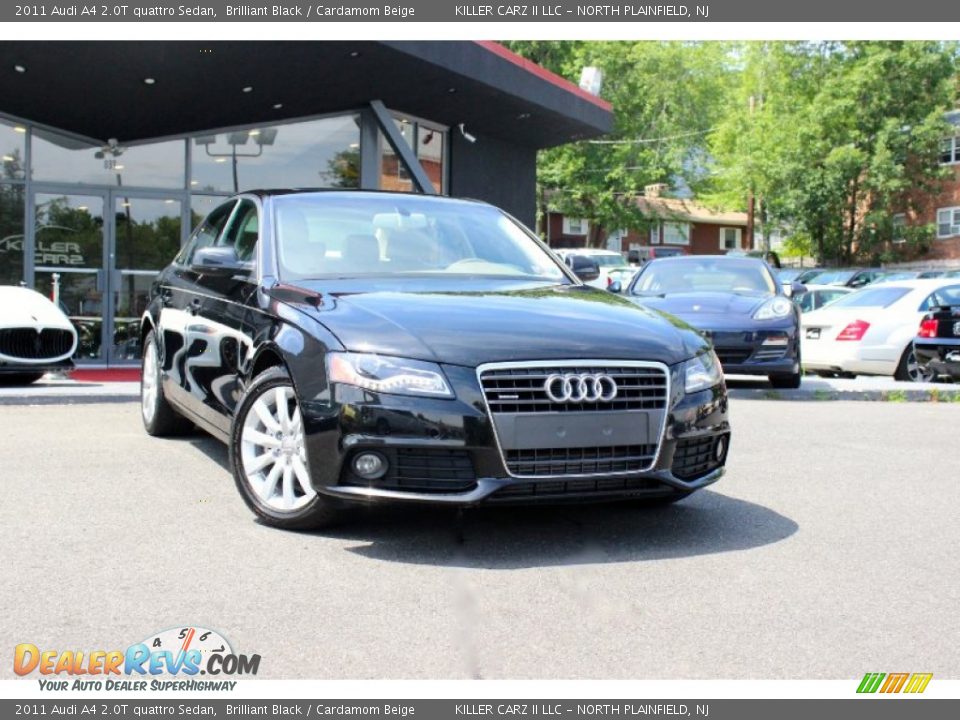 2011 Audi A4 2.0T quattro Sedan Brilliant Black / Cardamom Beige Photo #1
