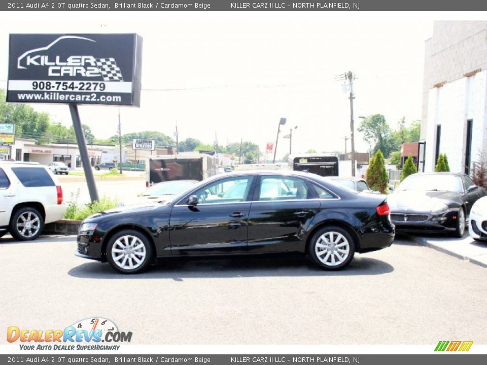2011 Audi A4 2.0T quattro Sedan Brilliant Black / Cardamom Beige Photo #4