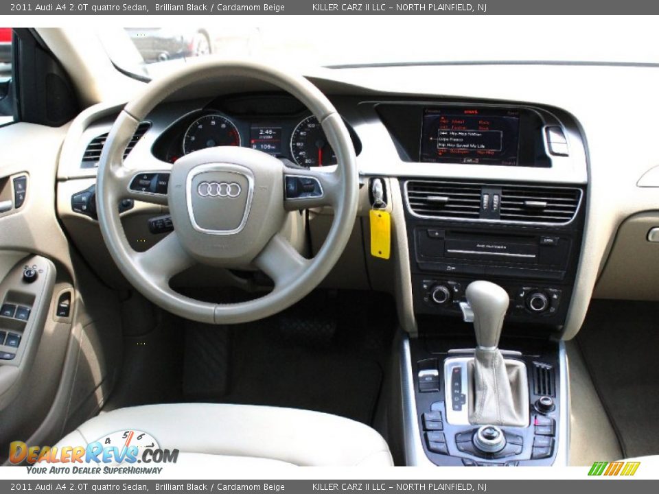 2011 Audi A4 2.0T quattro Sedan Brilliant Black / Cardamom Beige Photo #24