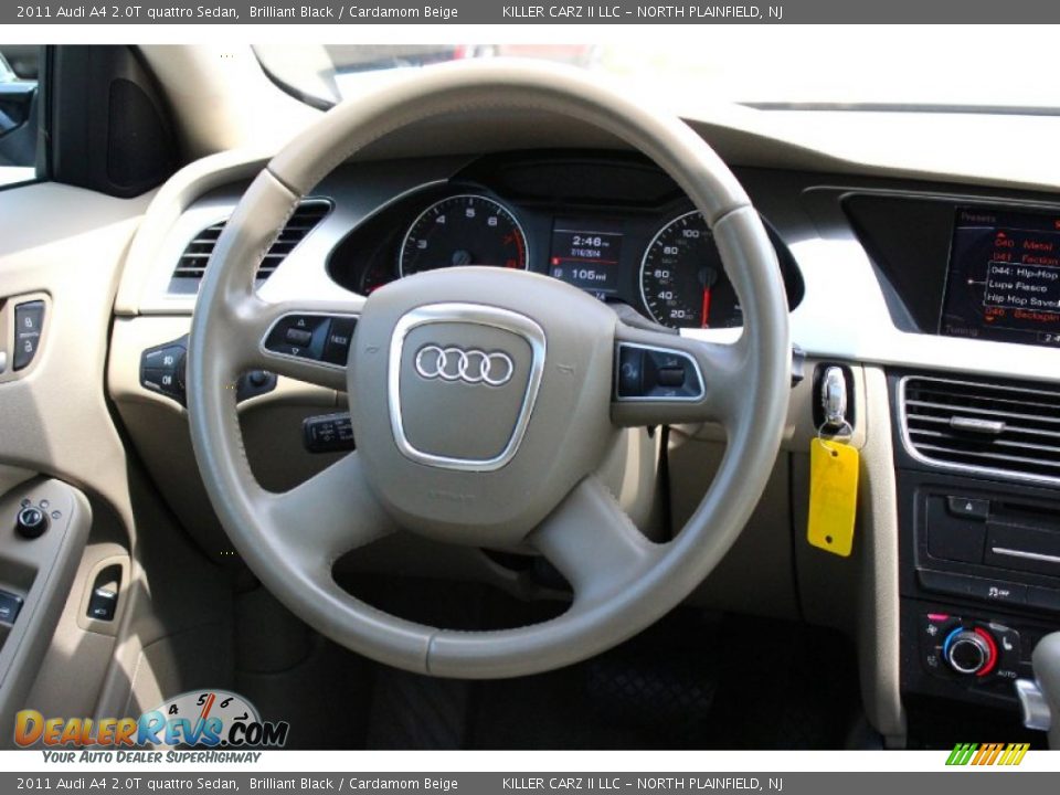 2011 Audi A4 2.0T quattro Sedan Brilliant Black / Cardamom Beige Photo #25