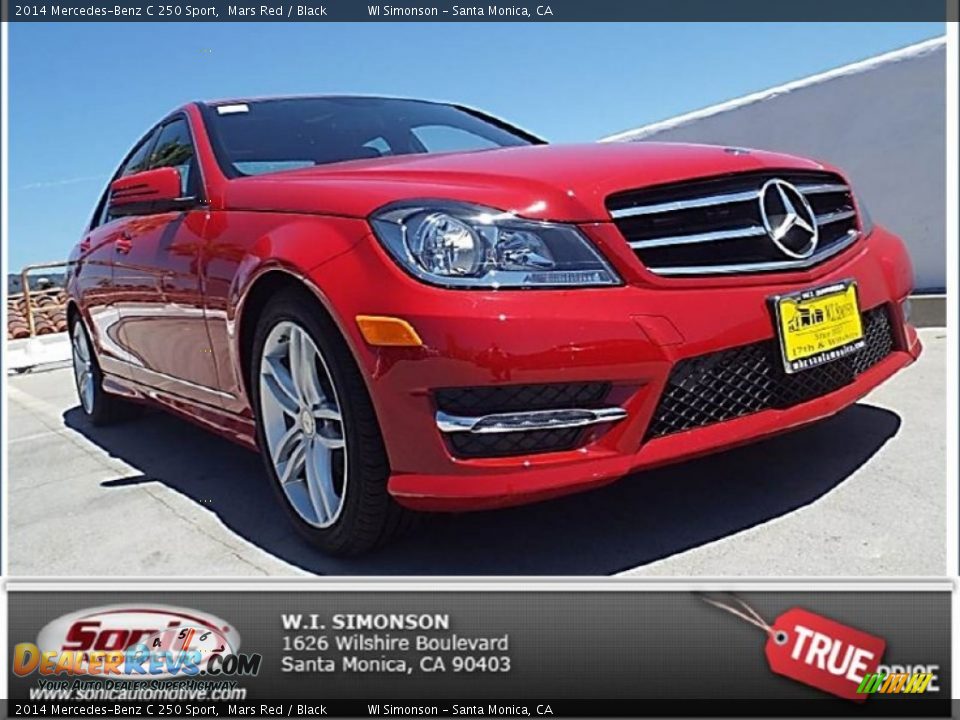 2014 Mercedes-Benz C 250 Sport Mars Red / Black Photo #1