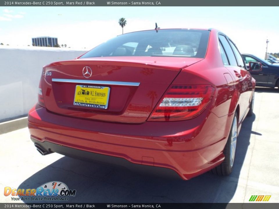 2014 Mercedes-Benz C 250 Sport Mars Red / Black Photo #4