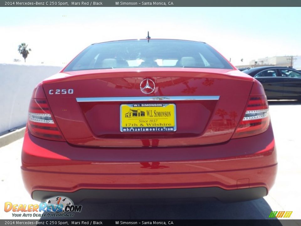 2014 Mercedes-Benz C 250 Sport Mars Red / Black Photo #5