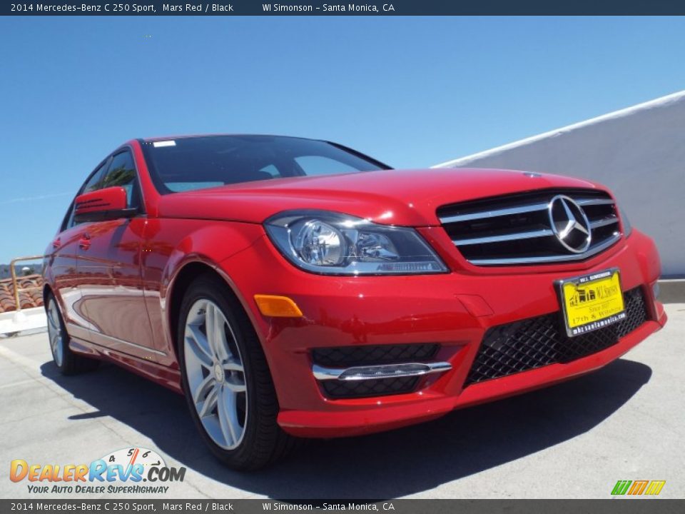 2014 Mercedes-Benz C 250 Sport Mars Red / Black Photo #11