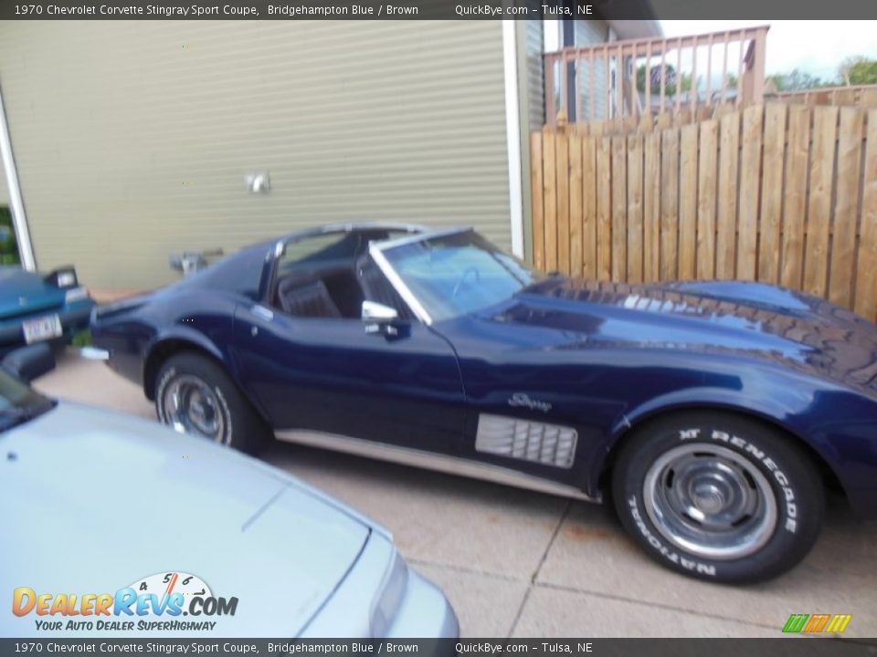 1970 Chevrolet Corvette Stingray Sport Coupe Bridgehampton Blue / Brown Photo #2