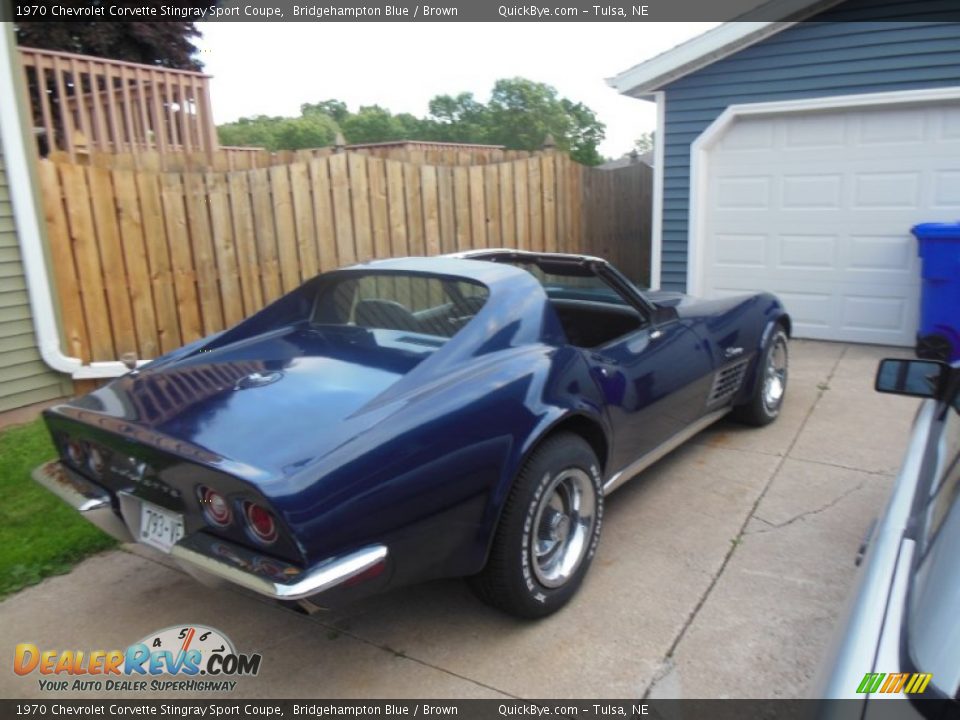 1970 Chevrolet Corvette Stingray Sport Coupe Bridgehampton Blue / Brown Photo #3