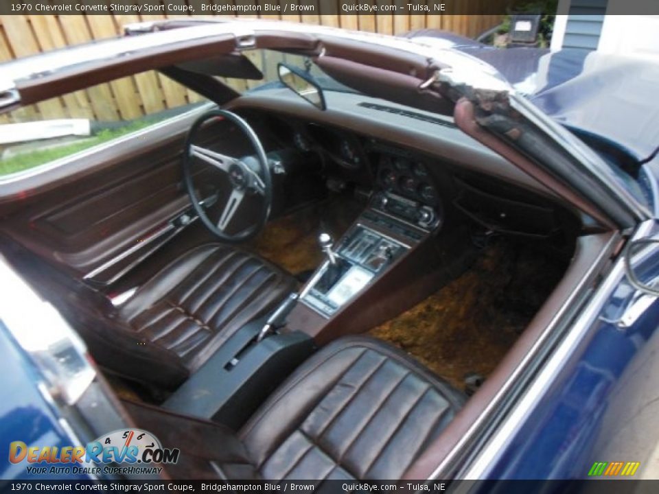Brown Interior - 1970 Chevrolet Corvette Stingray Sport Coupe Photo #4