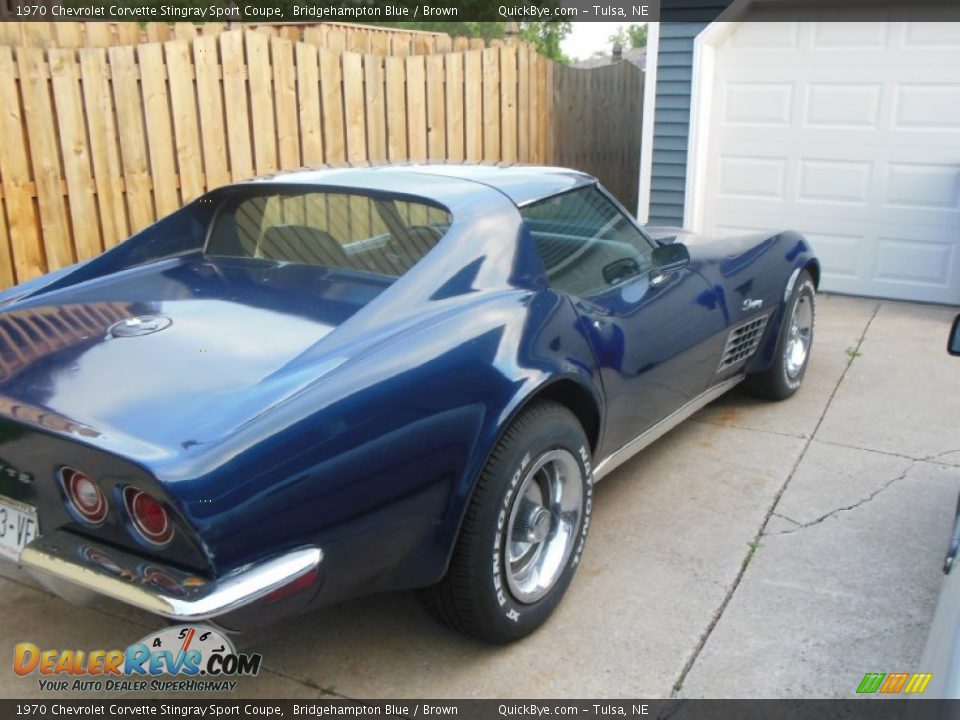 1970 Chevrolet Corvette Stingray Sport Coupe Bridgehampton Blue / Brown Photo #9