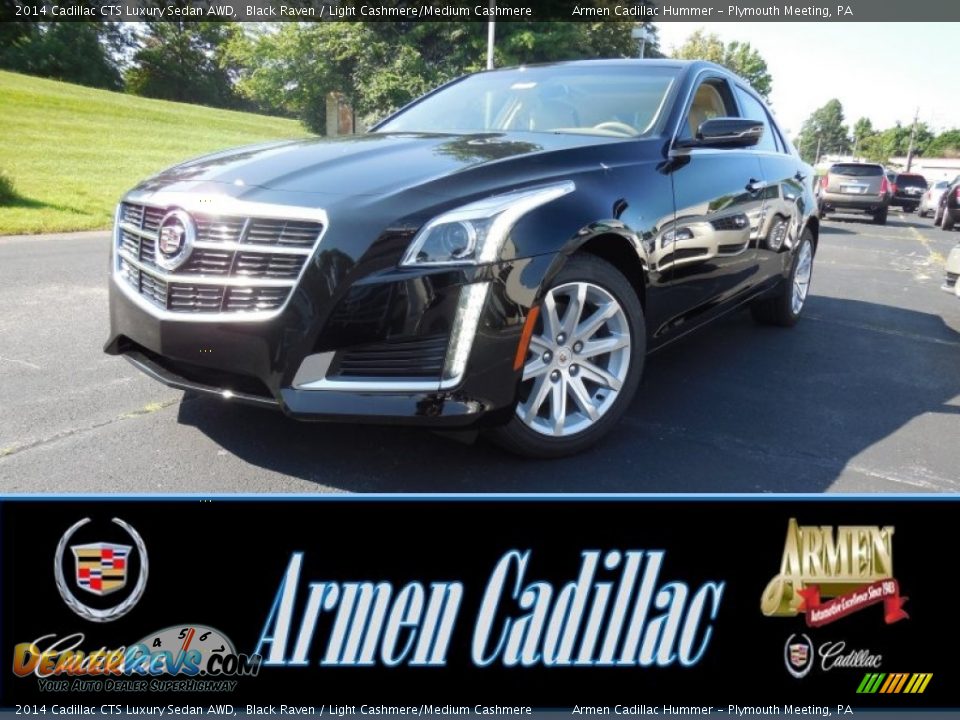 2014 Cadillac CTS Luxury Sedan AWD Black Raven / Light Cashmere/Medium Cashmere Photo #1