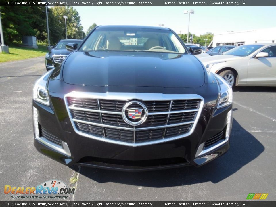 2014 Cadillac CTS Luxury Sedan AWD Black Raven / Light Cashmere/Medium Cashmere Photo #2