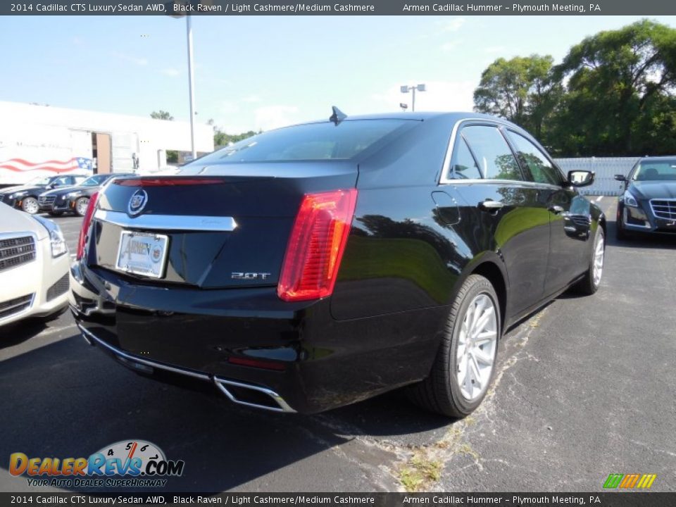 2014 Cadillac CTS Luxury Sedan AWD Black Raven / Light Cashmere/Medium Cashmere Photo #5