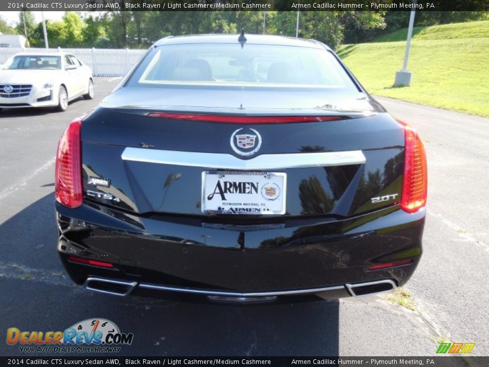 2014 Cadillac CTS Luxury Sedan AWD Black Raven / Light Cashmere/Medium Cashmere Photo #6