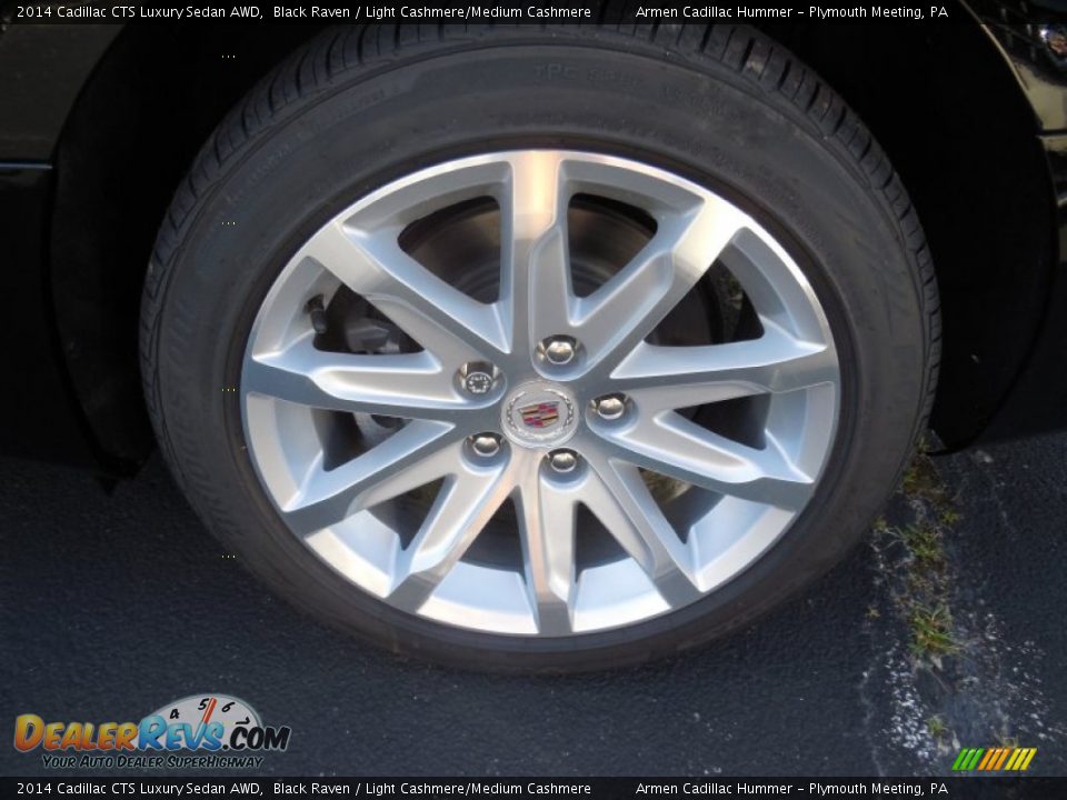 2014 Cadillac CTS Luxury Sedan AWD Black Raven / Light Cashmere/Medium Cashmere Photo #11