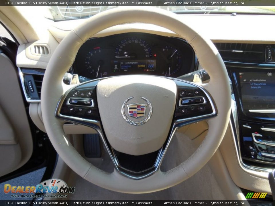 2014 Cadillac CTS Luxury Sedan AWD Black Raven / Light Cashmere/Medium Cashmere Photo #13