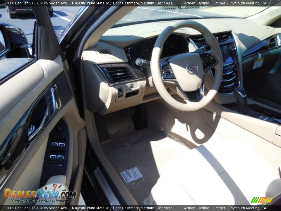 2014 Cadillac CTS Luxury Sedan AWD Majestic Plum Metallic / Light Cashmere/Medium Cashmere Photo #7