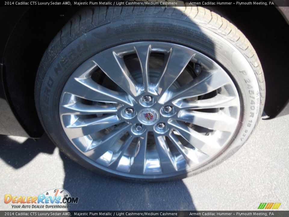 2014 Cadillac CTS Luxury Sedan AWD Majestic Plum Metallic / Light Cashmere/Medium Cashmere Photo #11