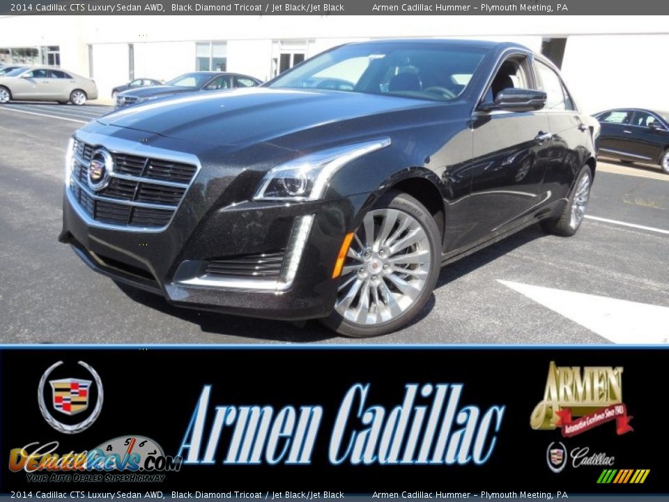 2014 Cadillac CTS Luxury Sedan AWD Black Diamond Tricoat / Jet Black/Jet Black Photo #1