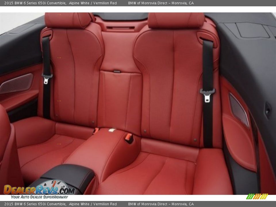 Rear Seat of 2015 BMW 6 Series 650i Convertible Photo #5