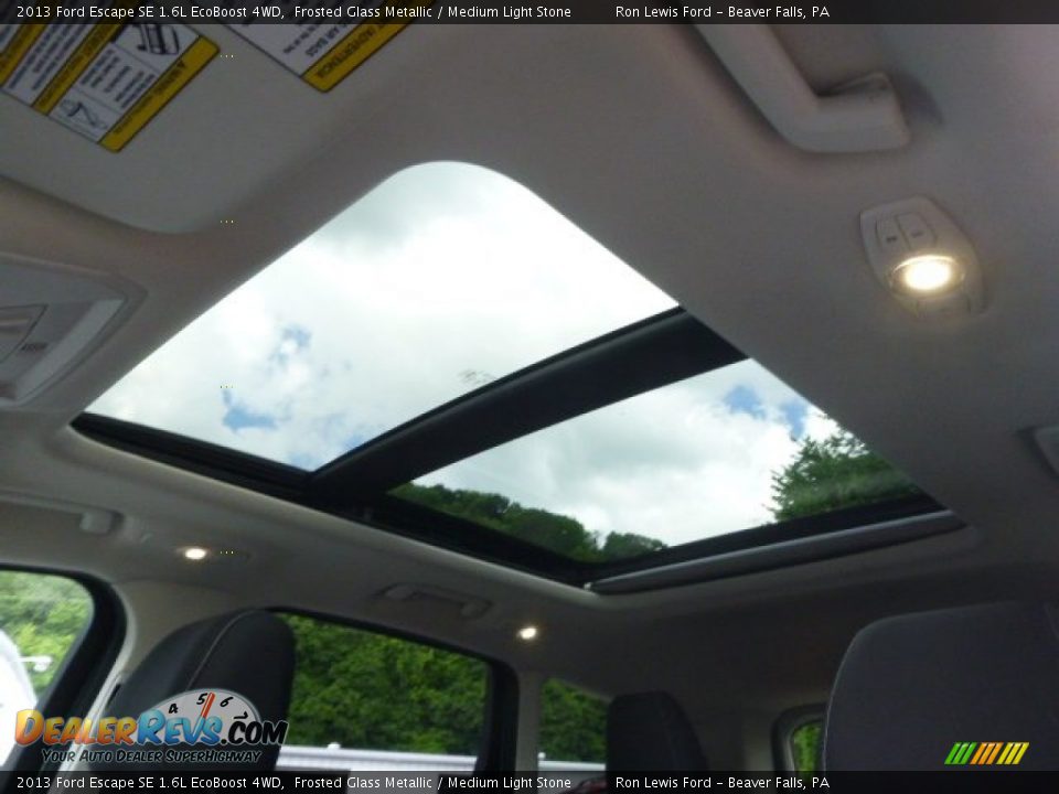 2013 Ford Escape SE 1.6L EcoBoost 4WD Frosted Glass Metallic / Medium Light Stone Photo #14