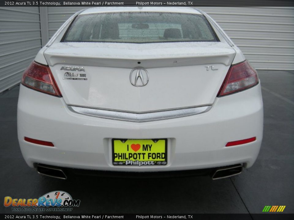 2012 Acura TL 3.5 Technology Bellanova White Pearl / Parchment Photo #5