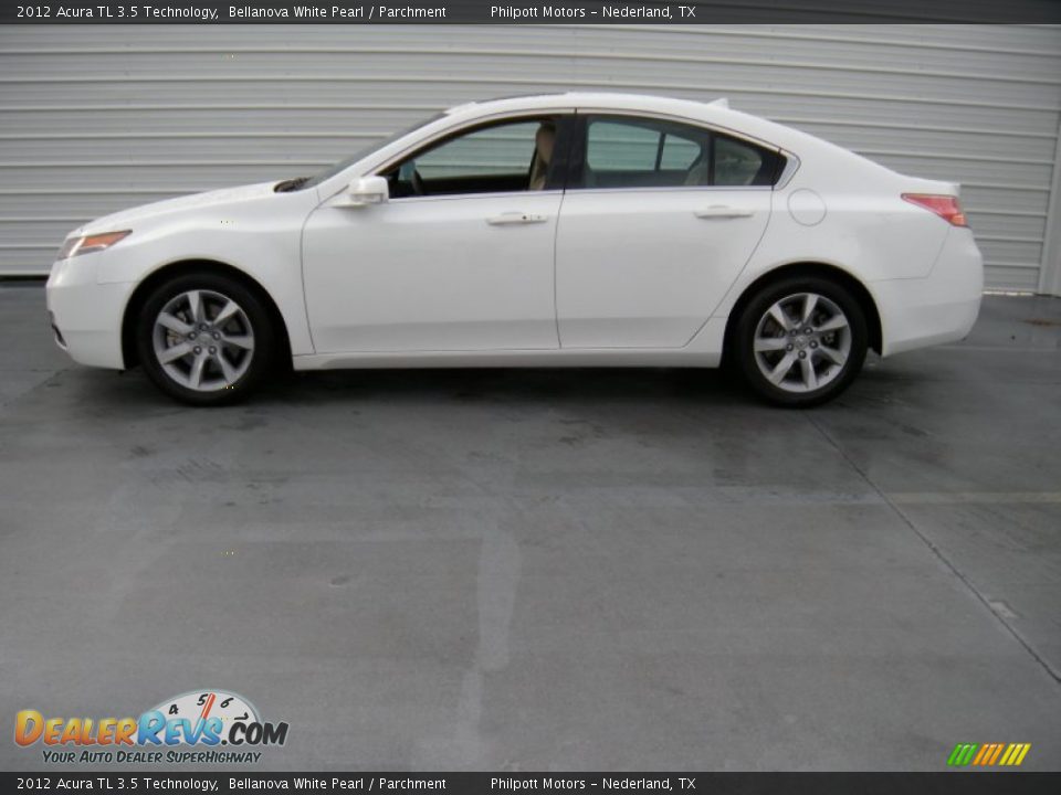 2012 Acura TL 3.5 Technology Bellanova White Pearl / Parchment Photo #6